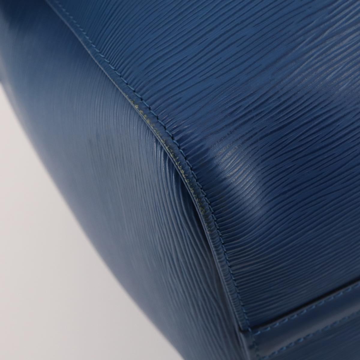 LOUIS VUITTON Epi Keepall 50 Boston Bag Blue M42965 LV Auth 188880A