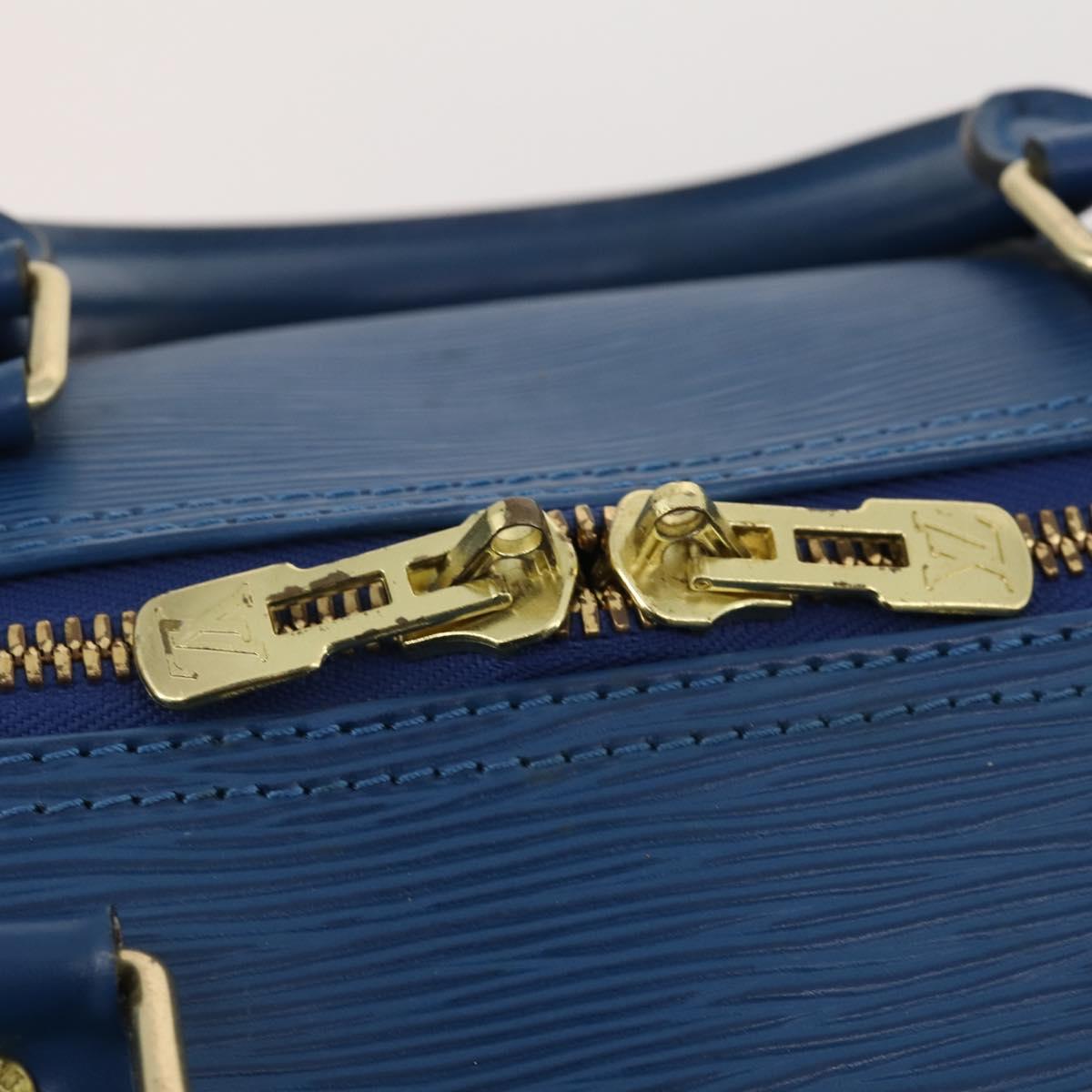 LOUIS VUITTON Epi Keepall 50 Boston Bag Blue M42965 LV Auth 188880A