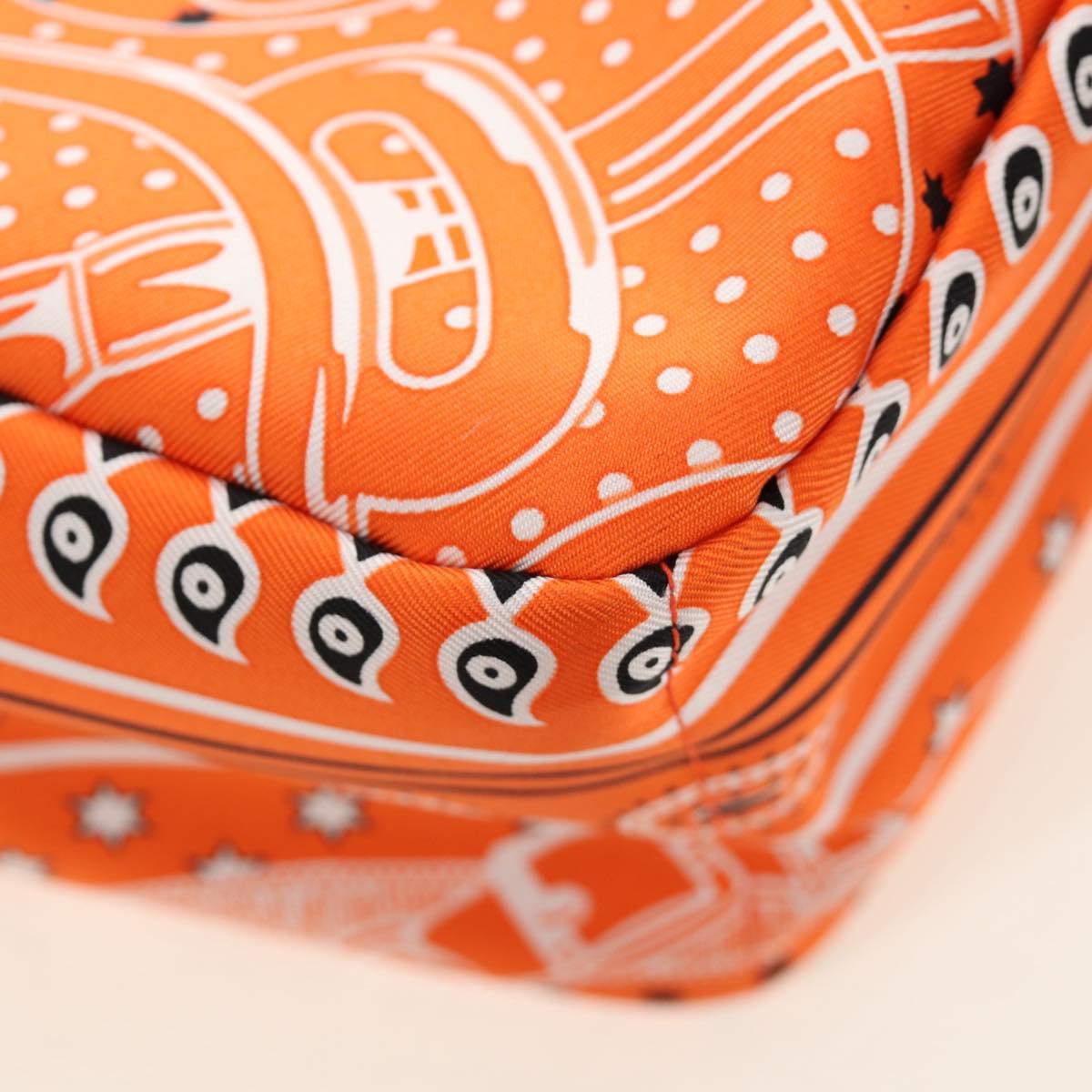 HERMES Foolby 25 Pouch Silk Orange Auth 188883M