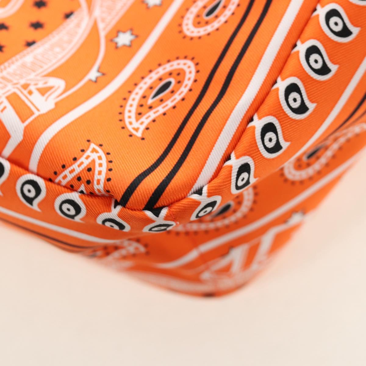 HERMES Foolby 25 Pouch Silk Orange Auth 188883M