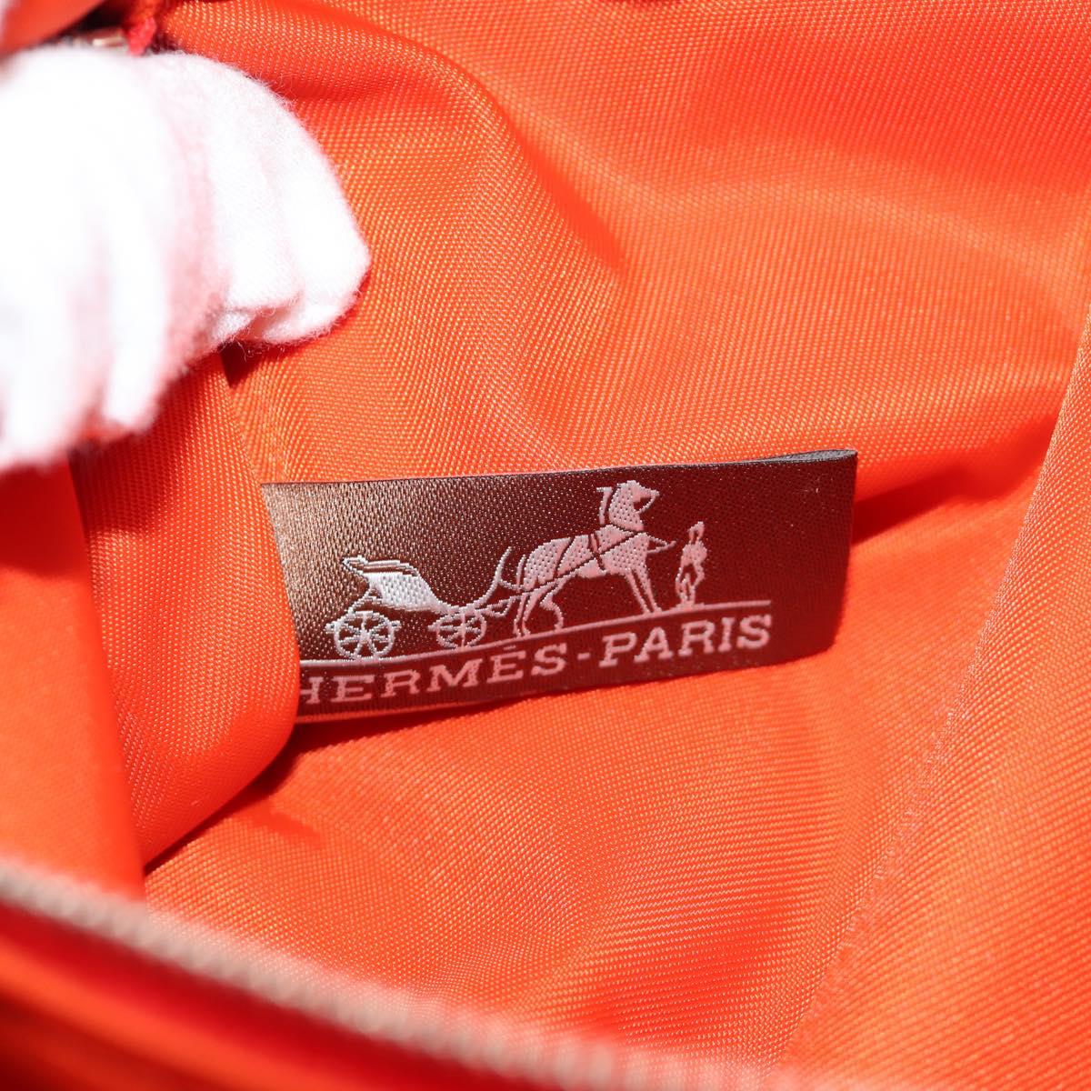 HERMES Foolby 25 Pouch Silk Orange Auth 188883M