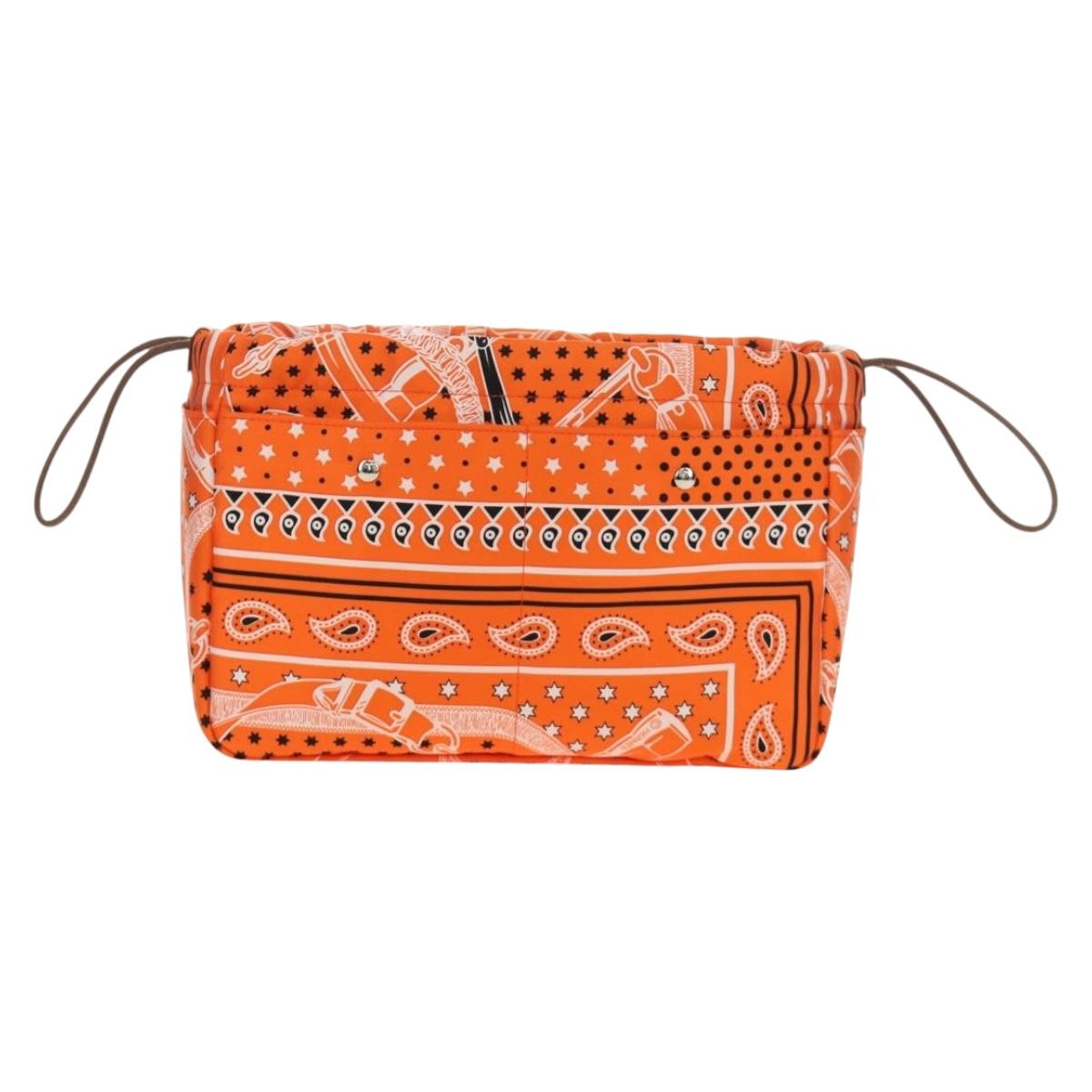 HERMES Foolby 25 Pouch Silk Orange Auth 188883M