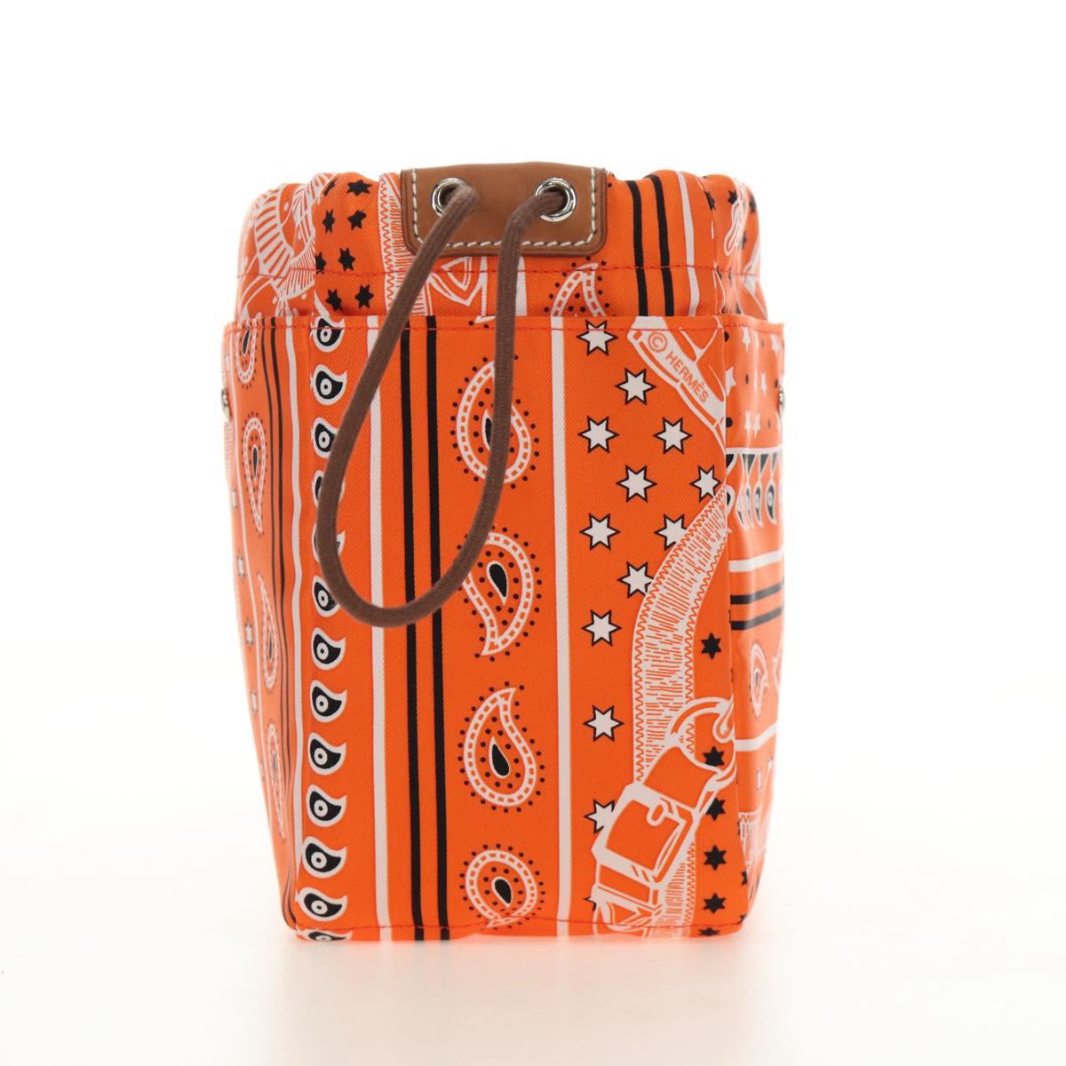 HERMES Foolby 25 Pouch Silk Orange Auth 188883M