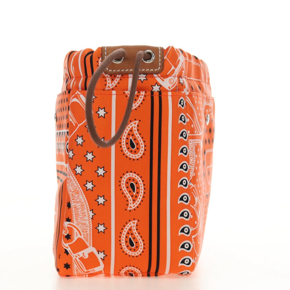 HERMES Foolby 25 Pouch Silk Orange Auth 188883M