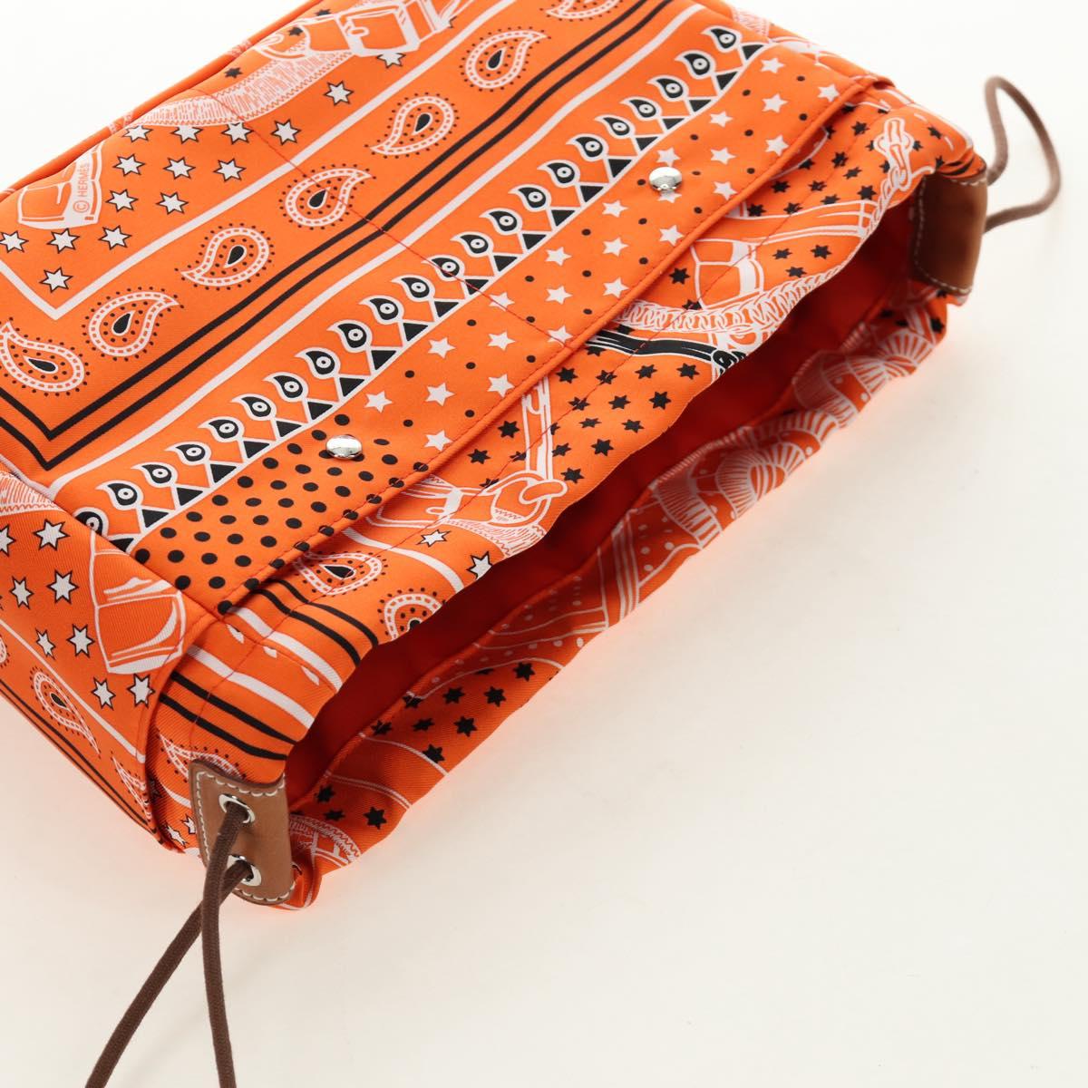 HERMES Foolby 25 Pouch Silk Orange Auth 188883M