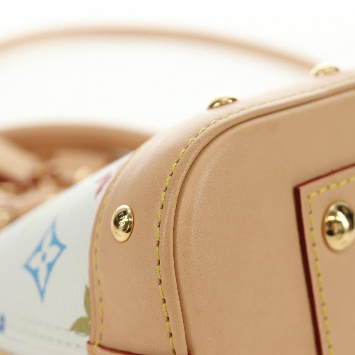 LOUIS VUITTON Monogram LV x TM Alma BB Hand Bag 2way White M13078 Auth 188884SM