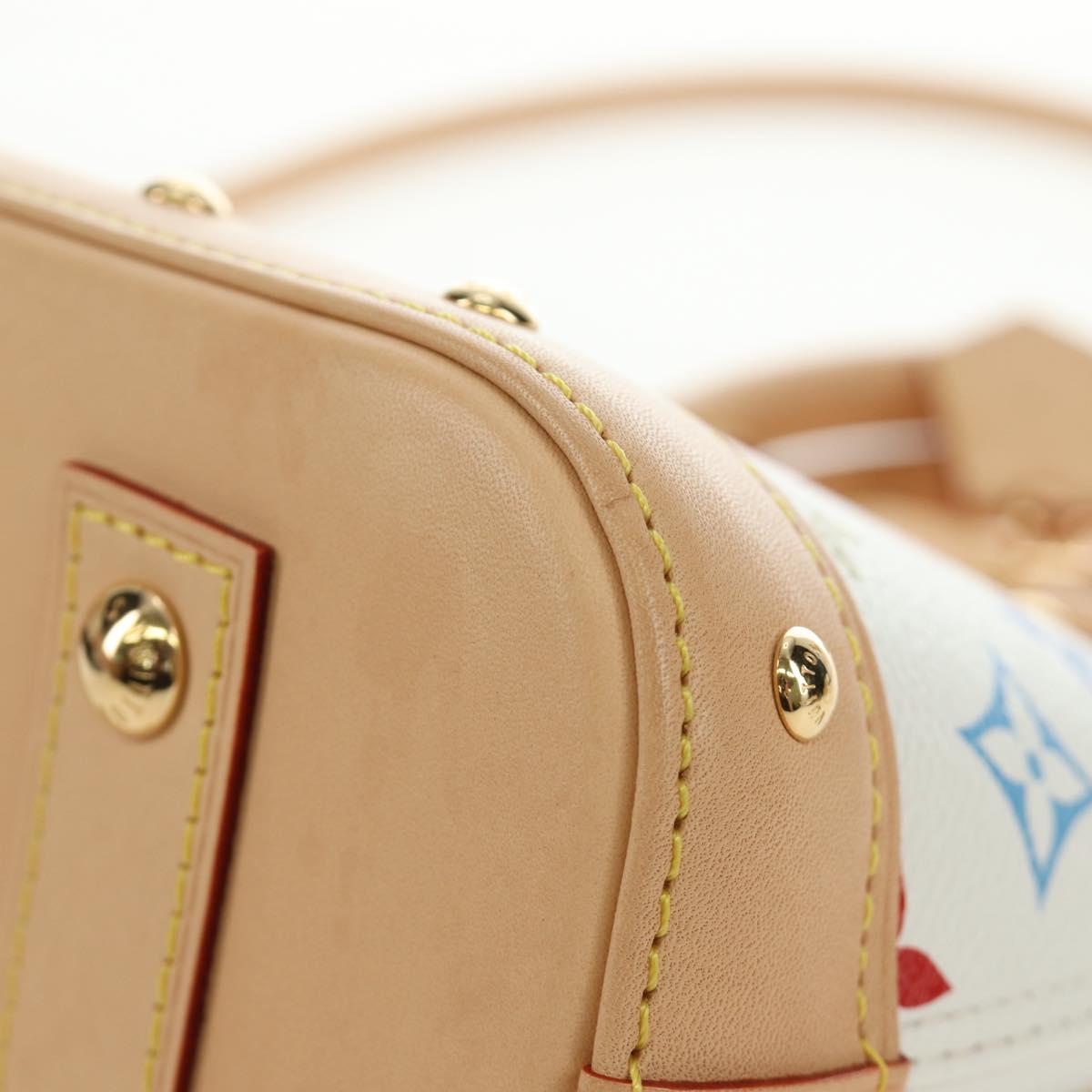 LOUIS VUITTON Monogram LV x TM Alma BB Hand Bag 2way White M13078 Auth 188884SM