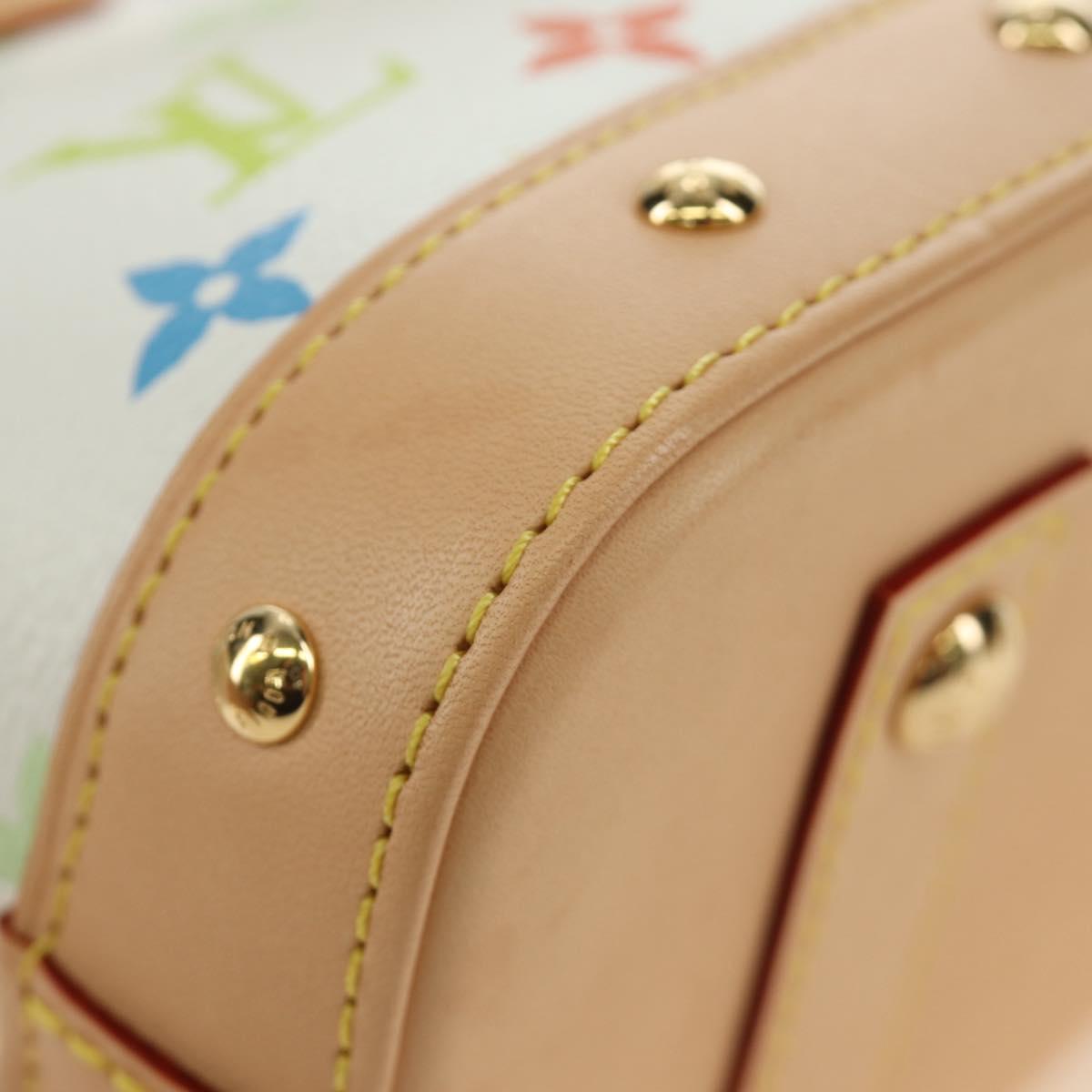 LOUIS VUITTON Monogram LV x TM Alma BB Hand Bag 2way White M13078 Auth 188884SM