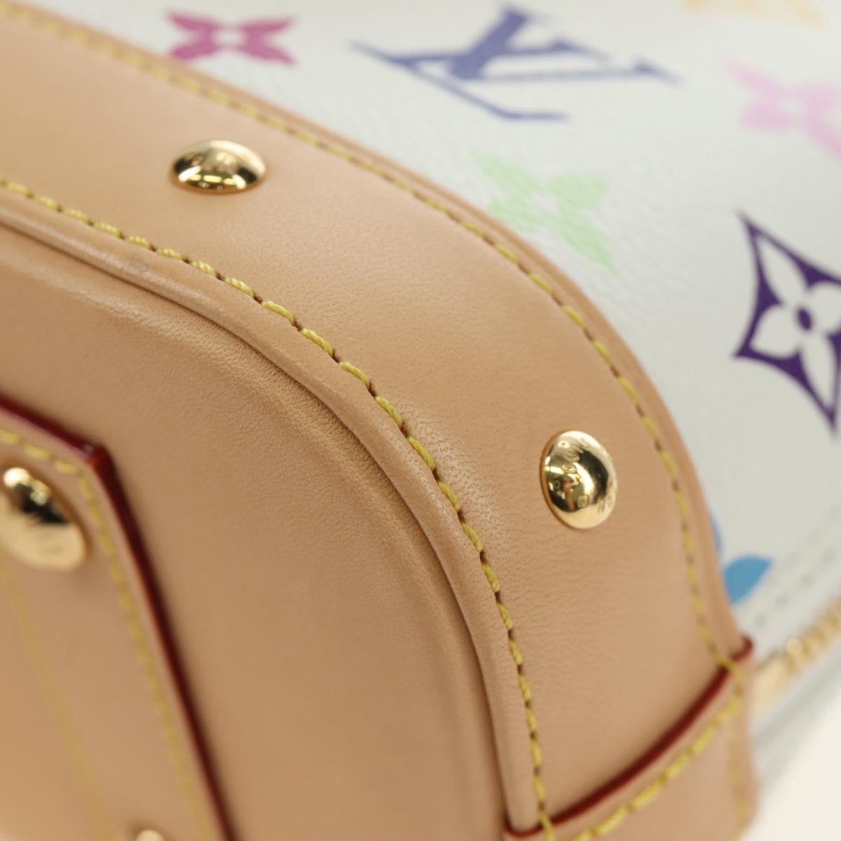LOUIS VUITTON Monogram LV x TM Alma BB Hand Bag 2way White M13078 Auth 188884SM