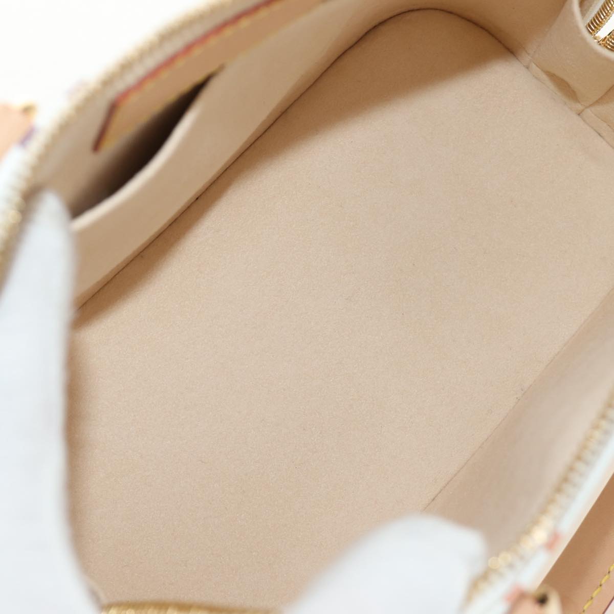 LOUIS VUITTON Monogram LV x TM Alma BB Hand Bag 2way White M13078 Auth 188884SM