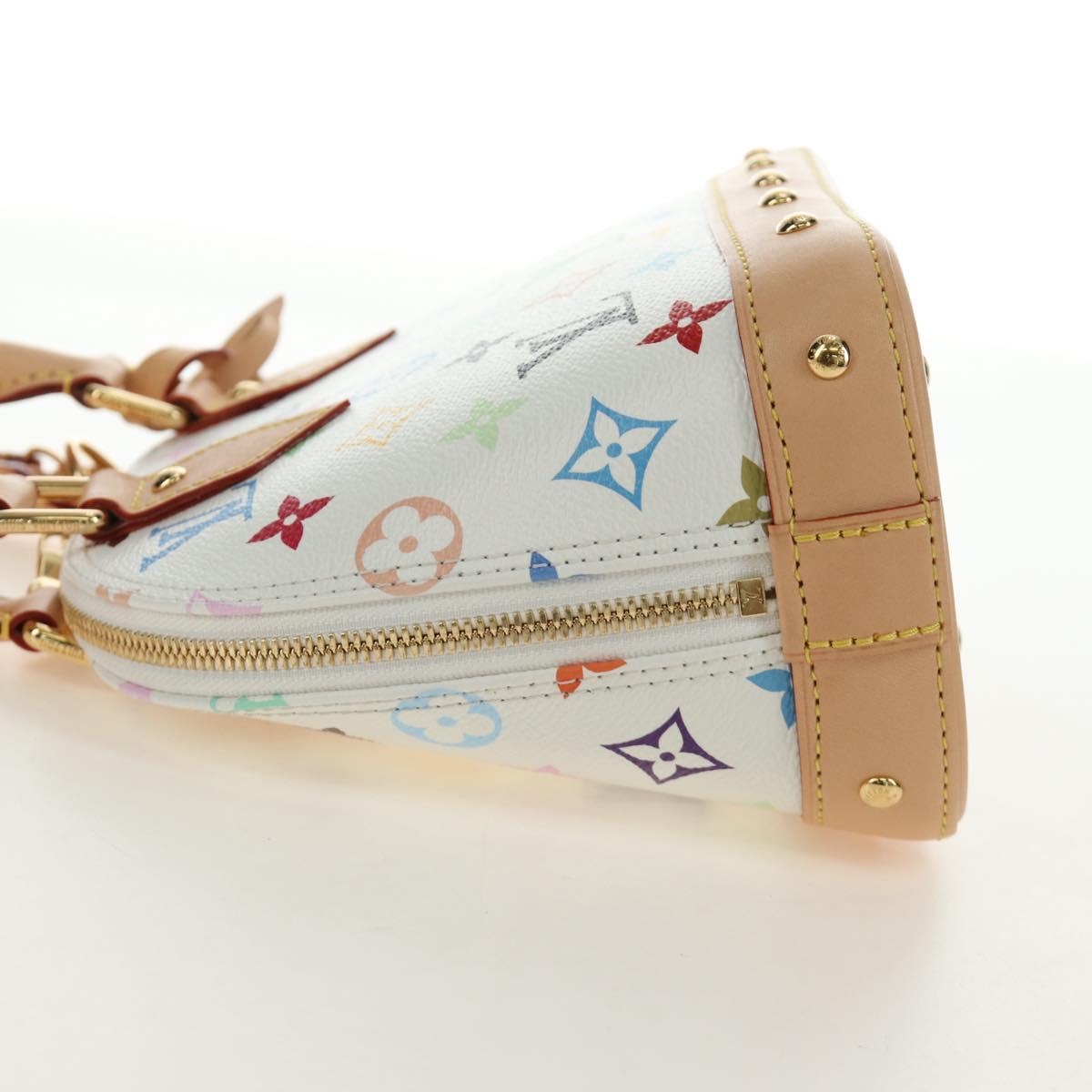 LOUIS VUITTON Monogram LV x TM Alma BB Hand Bag 2way White M13078 Auth 188884SM