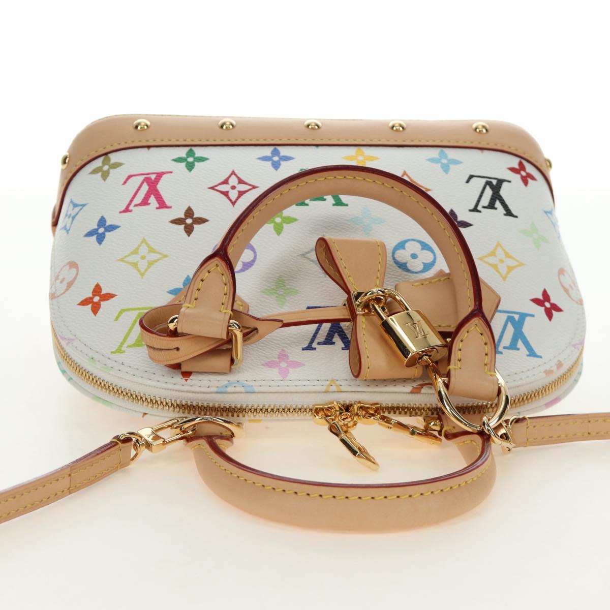 LOUIS VUITTON Monogram LV x TM Alma BB Hand Bag 2way White M13078 Auth 188884SM
