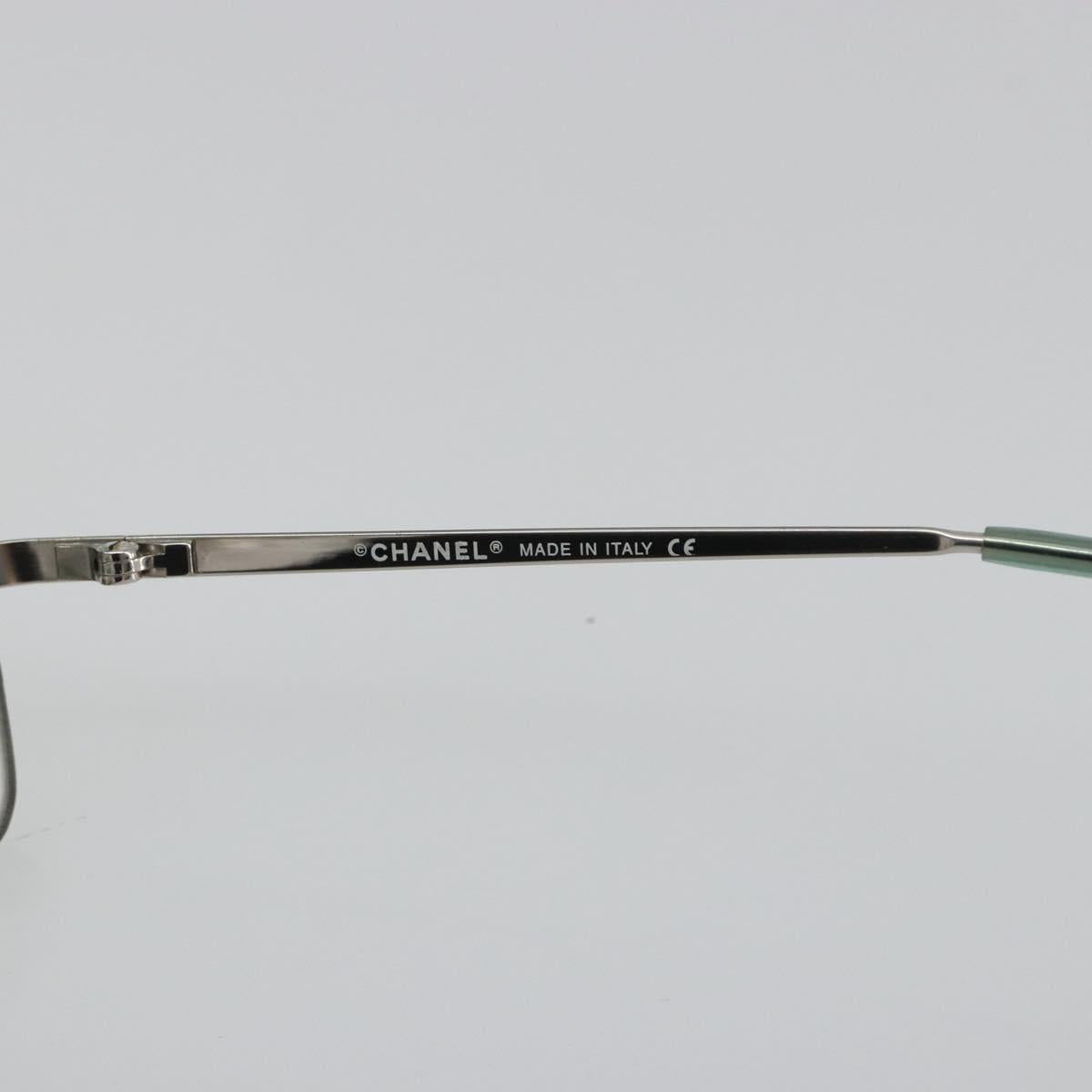 CHANEL COCO Mark Sunglasses metal Green CC Auth 188886