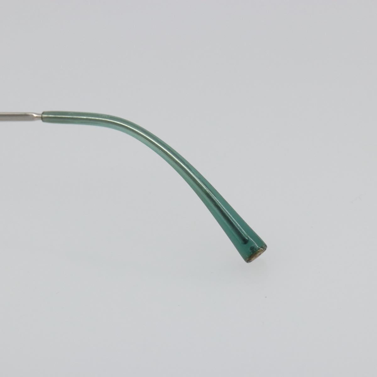 CHANEL Camelia Sunglasses metal Green CC Auth 188892