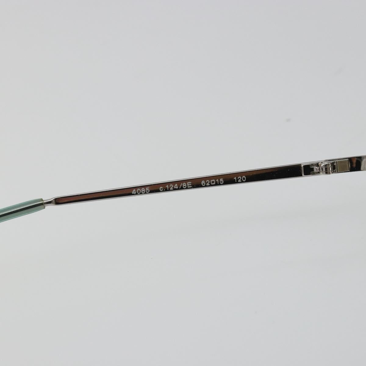 CHANEL Camelia Sunglasses metal Green CC Auth 188892