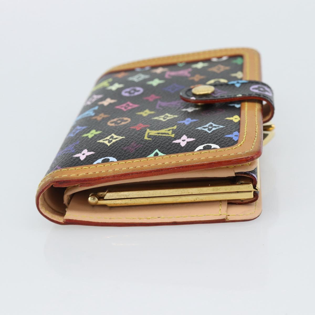 LOUIS VUITTON Multicolor Portefeuille Viennois Wallet Black M92988 Auth 188893A