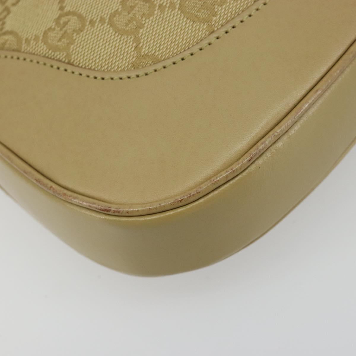 GUCCI GG Canvas Jackie Sherry Line Shoulder Bag Beige Silver 00963 Auth 188900V