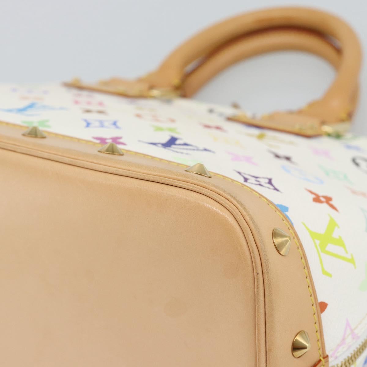 LOUIS VUITTON Monogram Multicolor Alma Hand Bag White M92647 LV Auth 188907V