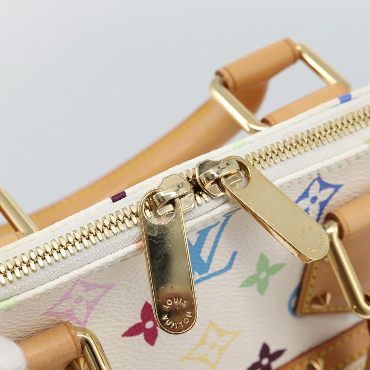 LOUIS VUITTON Monogram Multicolor Alma Hand Bag White M92647 LV Auth 188907V