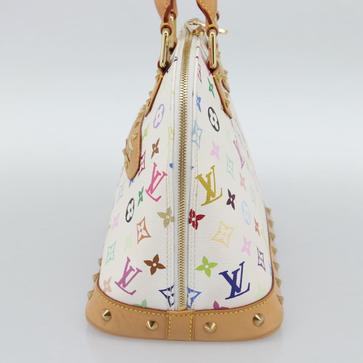 LOUIS VUITTON Monogram Multicolor Alma Hand Bag White M92647 LV Auth 188907V