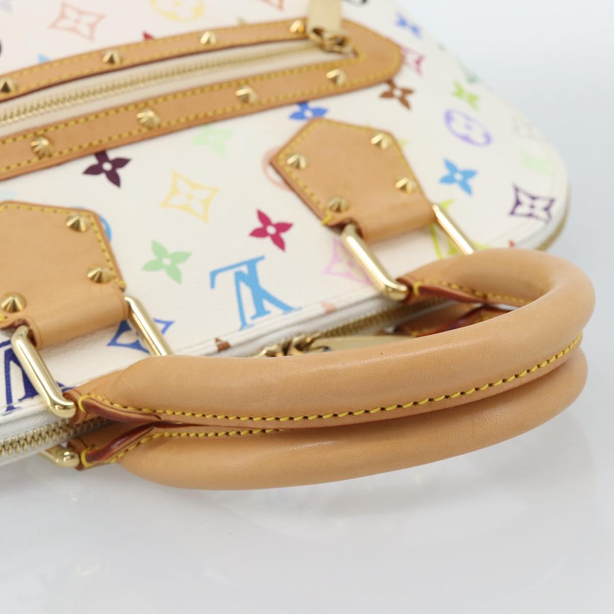 LOUIS VUITTON Monogram Multicolor Alma Hand Bag White M92647 LV Auth 188907V
