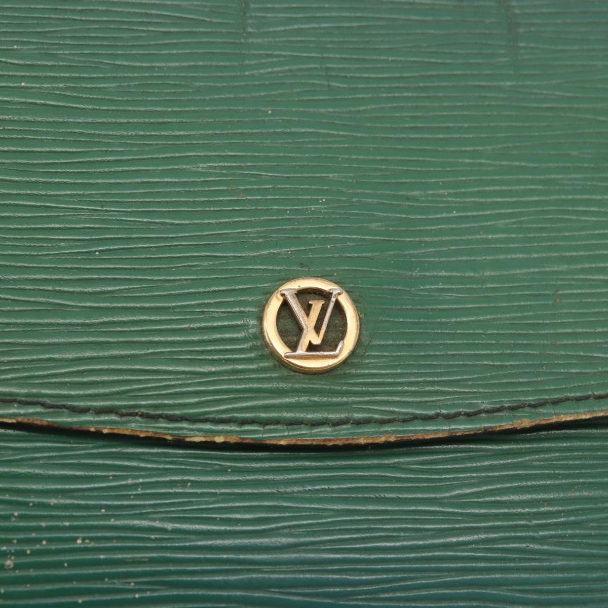 LOUIS VUITTON Epi Montaigne 27 Clutch Bag Green M52654 LV Auth 188920