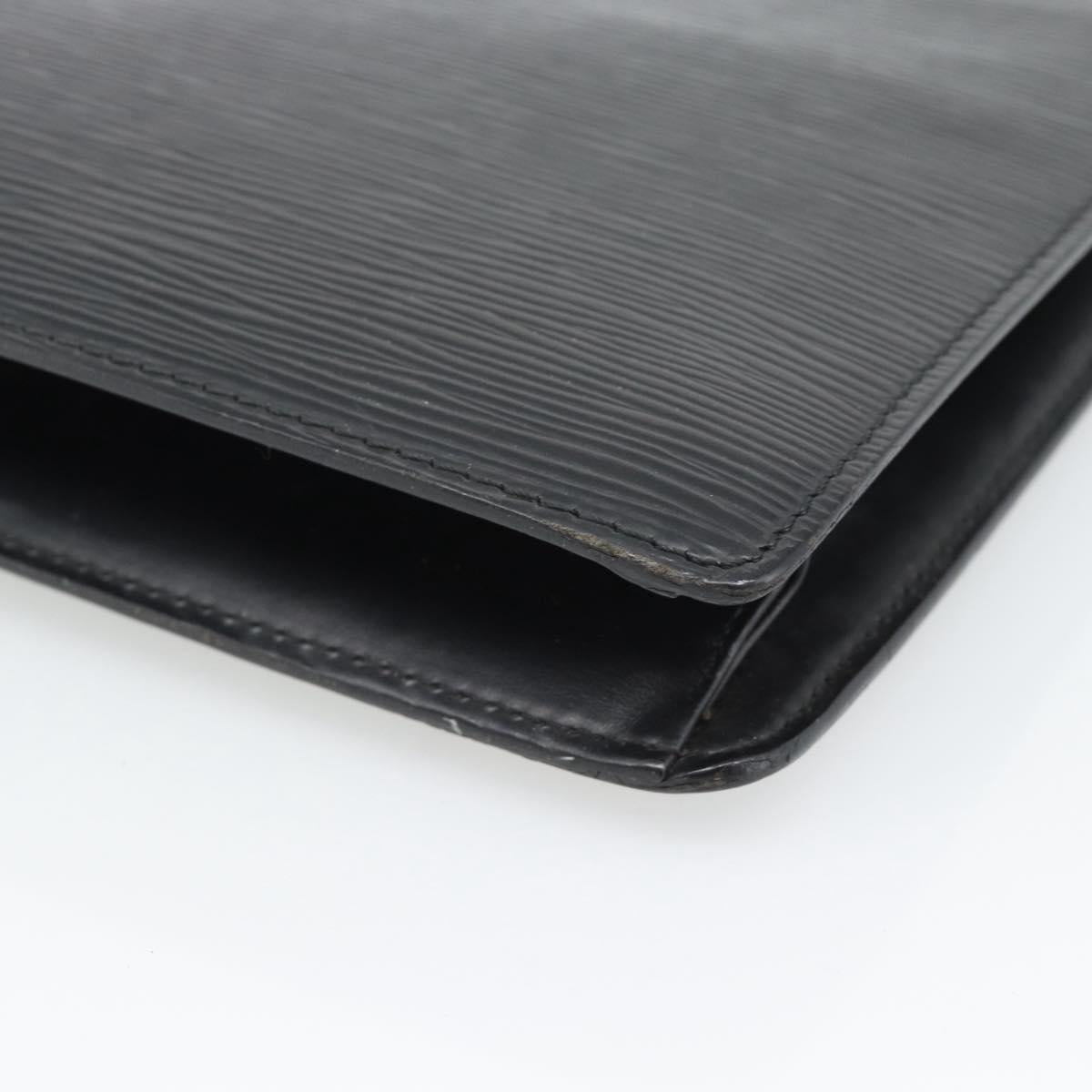 LOUIS VUITTON Epi Pochette Homme Clutch Bag Black M52522 LV Auth 188924