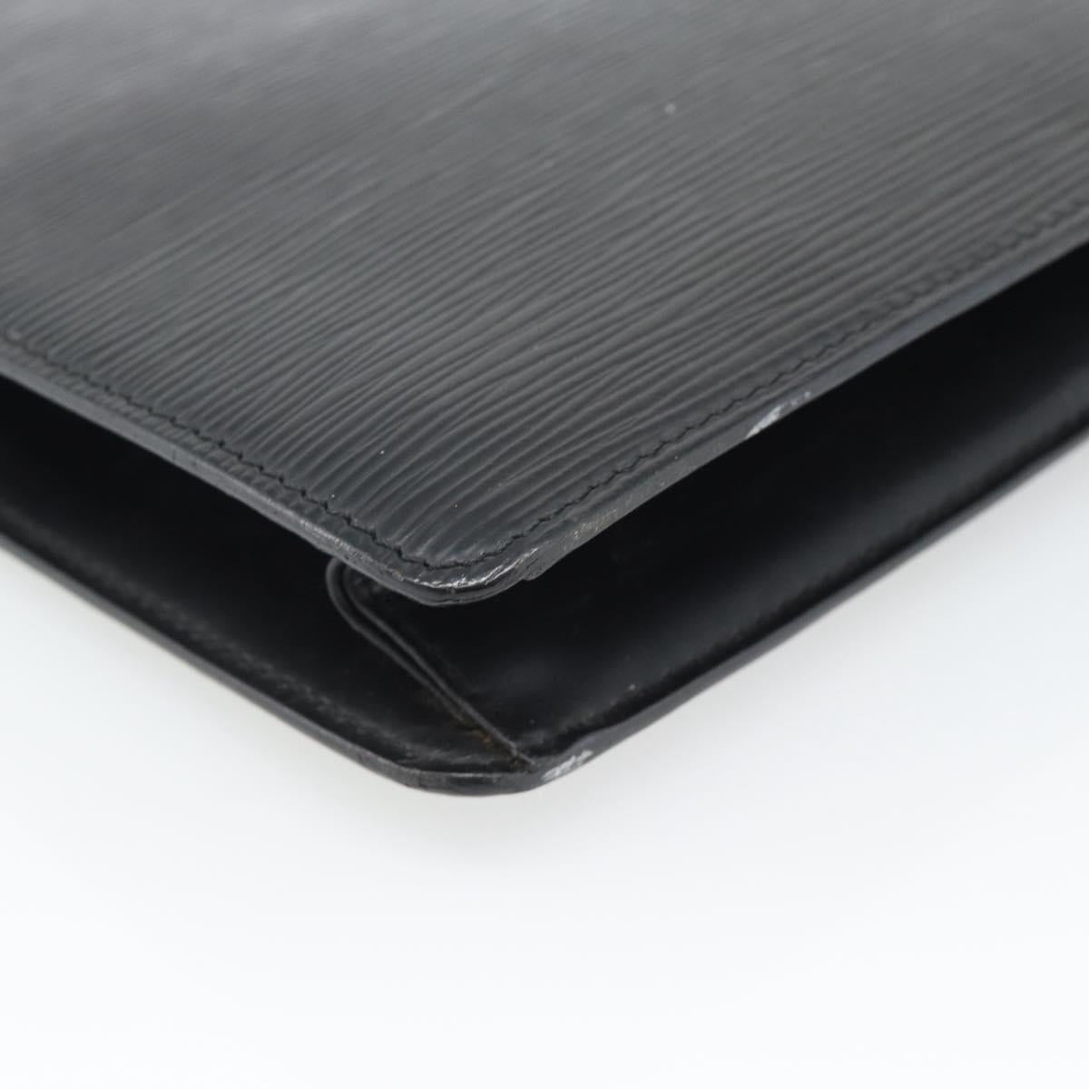 LOUIS VUITTON Epi Pochette Homme Clutch Bag Black M52522 LV Auth 188924