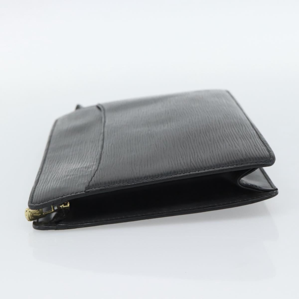 LOUIS VUITTON Epi Pochette Homme Clutch Bag Black M52522 LV Auth 188924