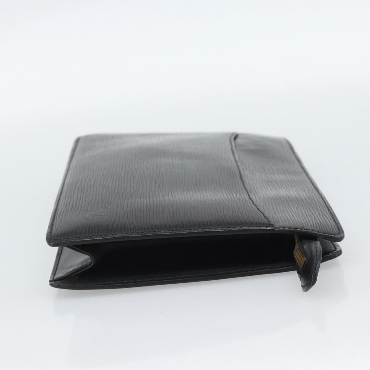 LOUIS VUITTON Epi Pochette Homme Clutch Bag Black M52522 LV Auth 188924