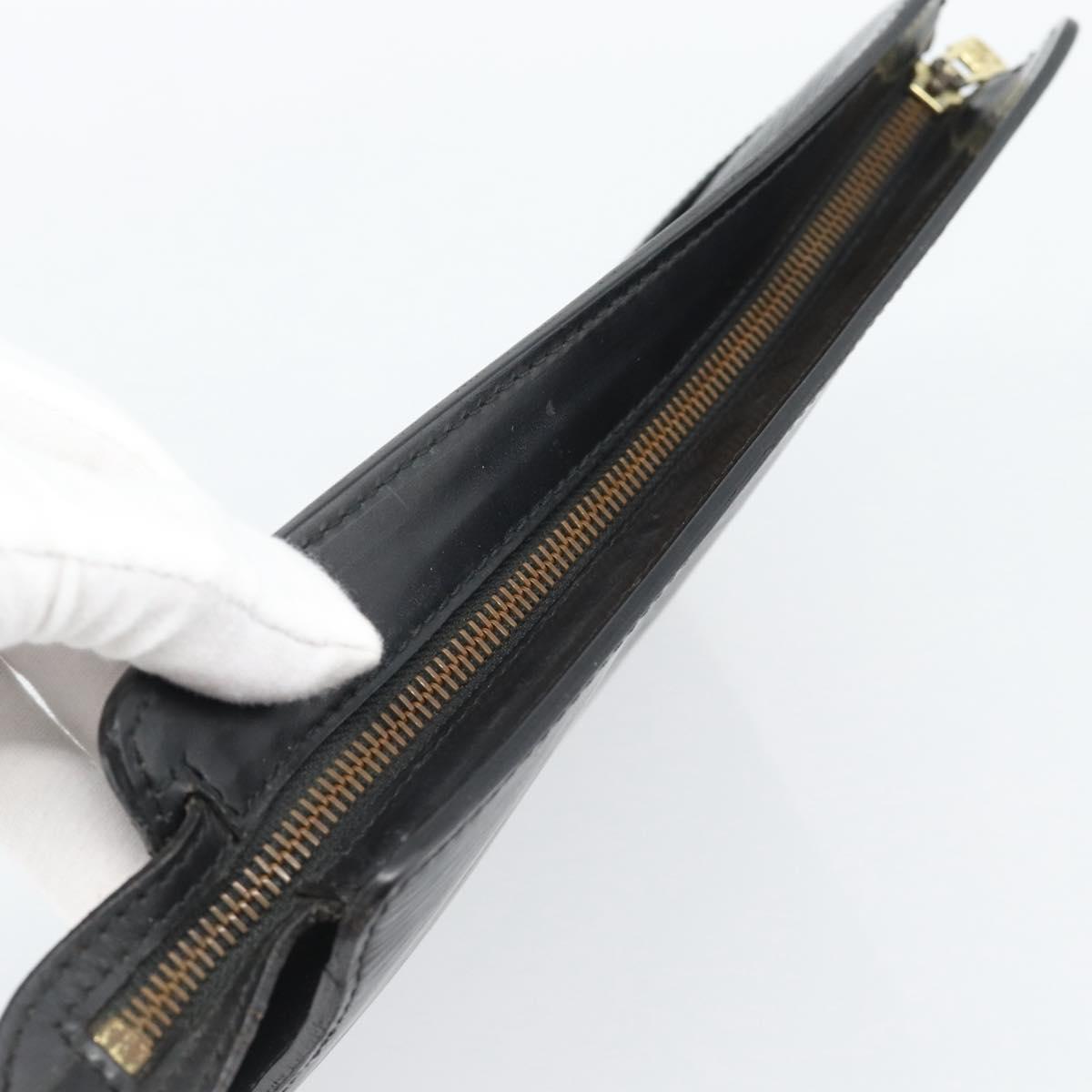LOUIS VUITTON Epi Pochette Homme Clutch Bag Black M52522 LV Auth 188924