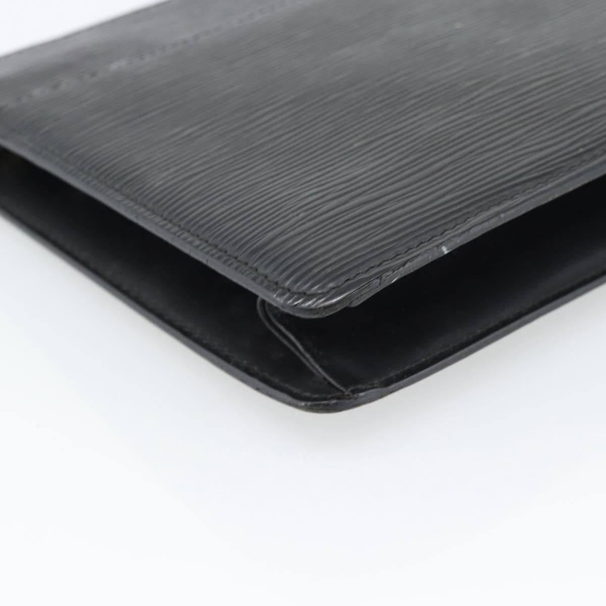 LOUIS VUITTON Epi Pochette Homme Clutch Bag Black M52522 LV Auth 188924
