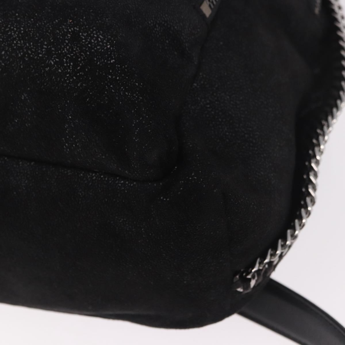 Stella MacCartney Falabella Backpack polyester Black Silver Auth 188925A