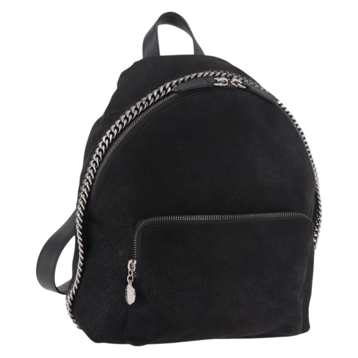 Stella MacCartney Falabella Backpack polyester Black Silver Auth 188925A