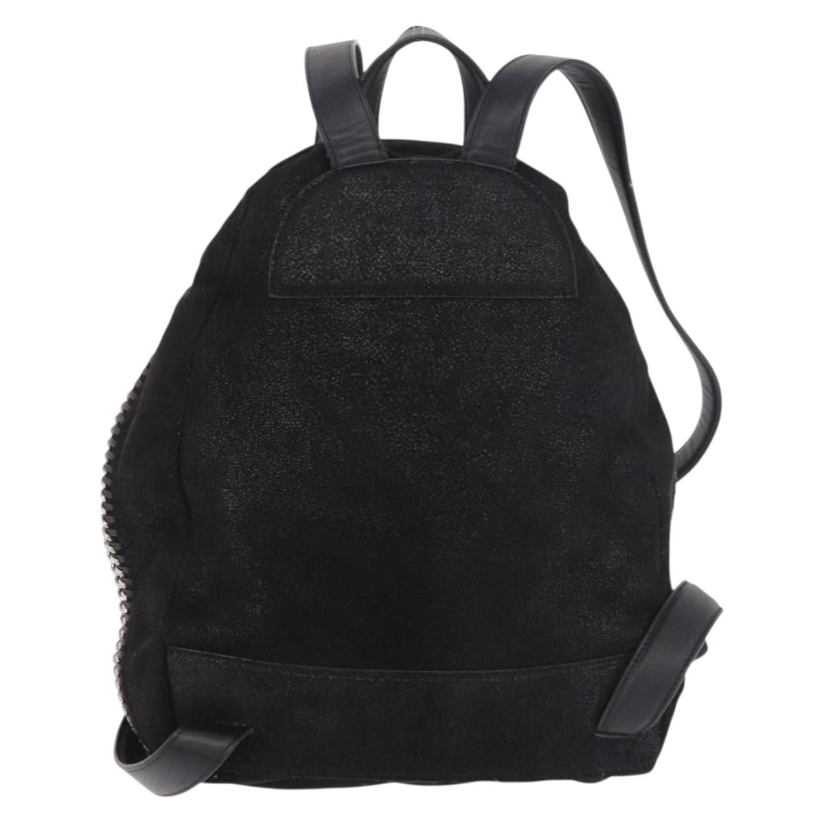 Stella MacCartney Falabella Backpack polyester Black Silver Auth 188925A