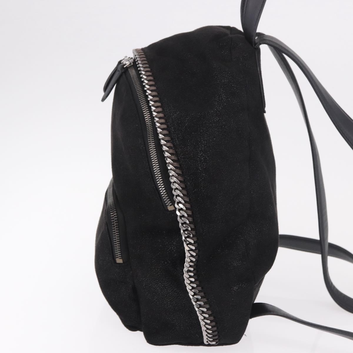 Stella MacCartney Falabella Backpack polyester Black Silver Auth 188925A