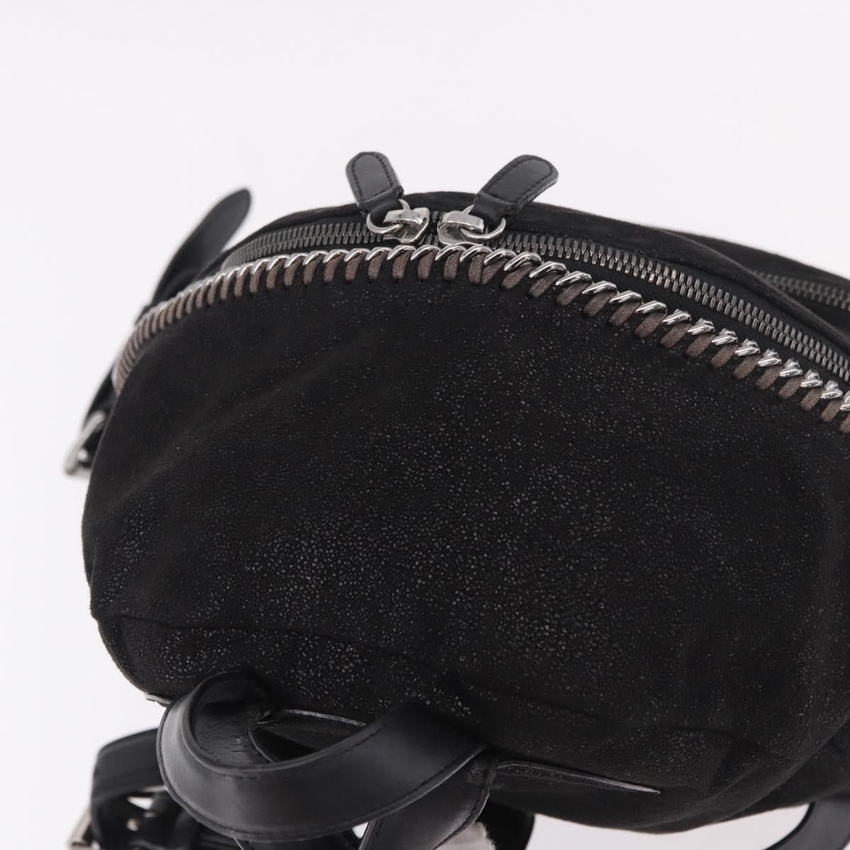 Stella MacCartney Falabella Backpack polyester Black Silver Auth 188925A