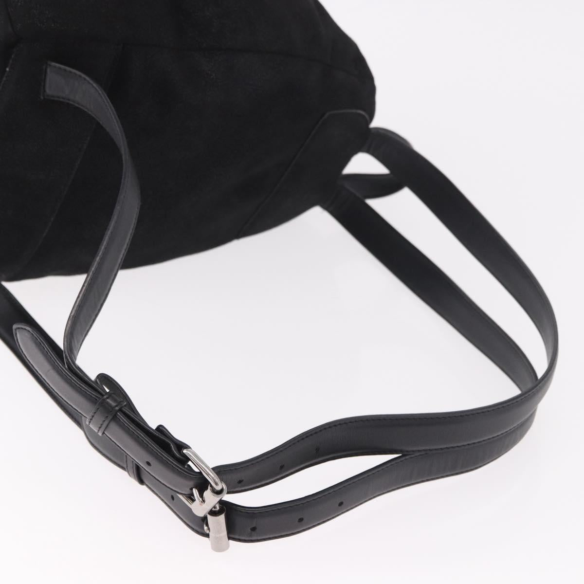 Stella MacCartney Falabella Backpack polyester Black Silver Auth 188925A