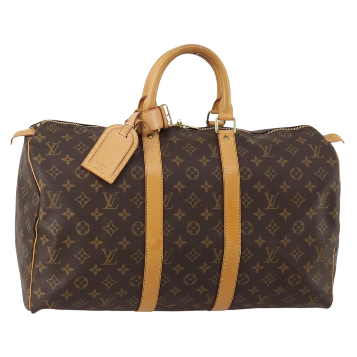 LOUIS VUITTON Monogram Keepall 45 Boston Bag M41428 LV Auth 188941