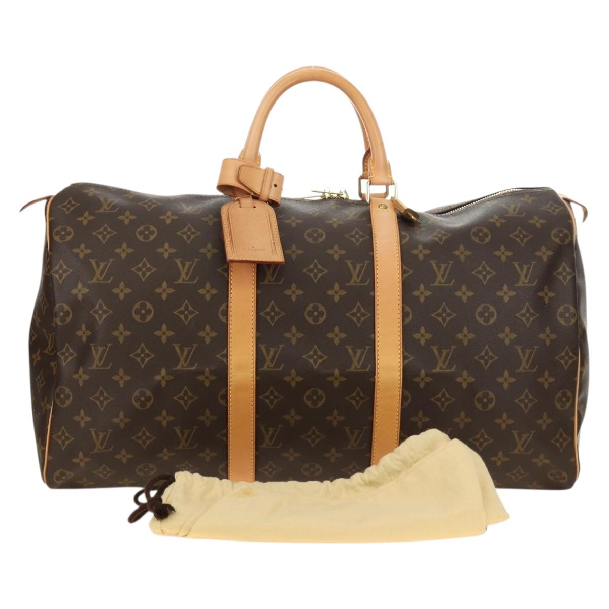 LOUIS VUITTON Monogram Keepall 50 Boston Bag M41426 LV Auth 188942SAV