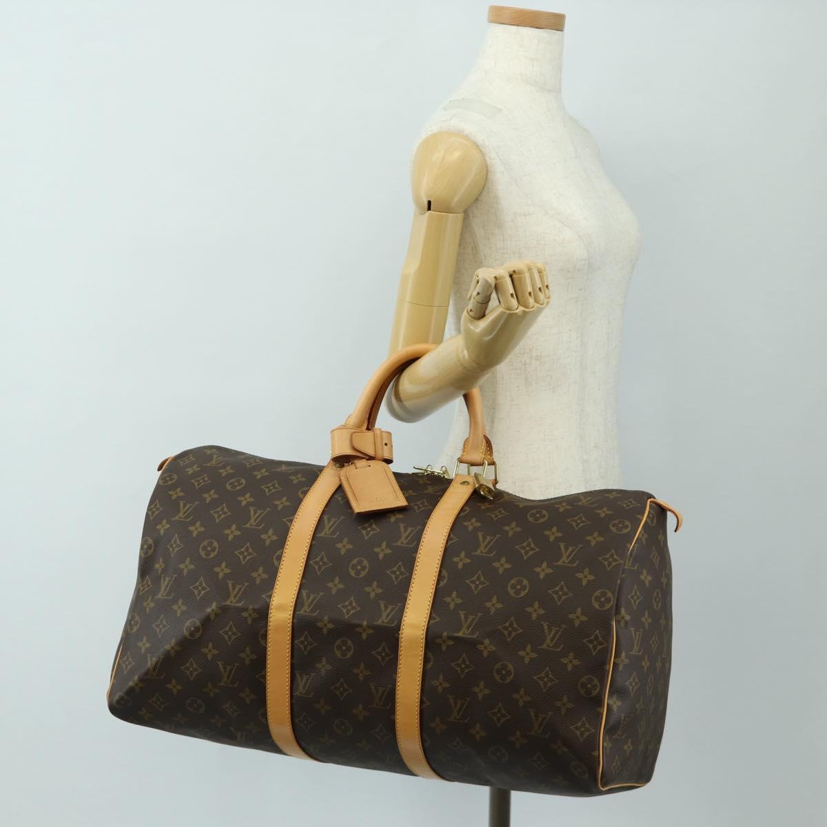 LOUIS VUITTON Monogram Keepall 50 Boston Bag M41426 LV Auth 188942SAV