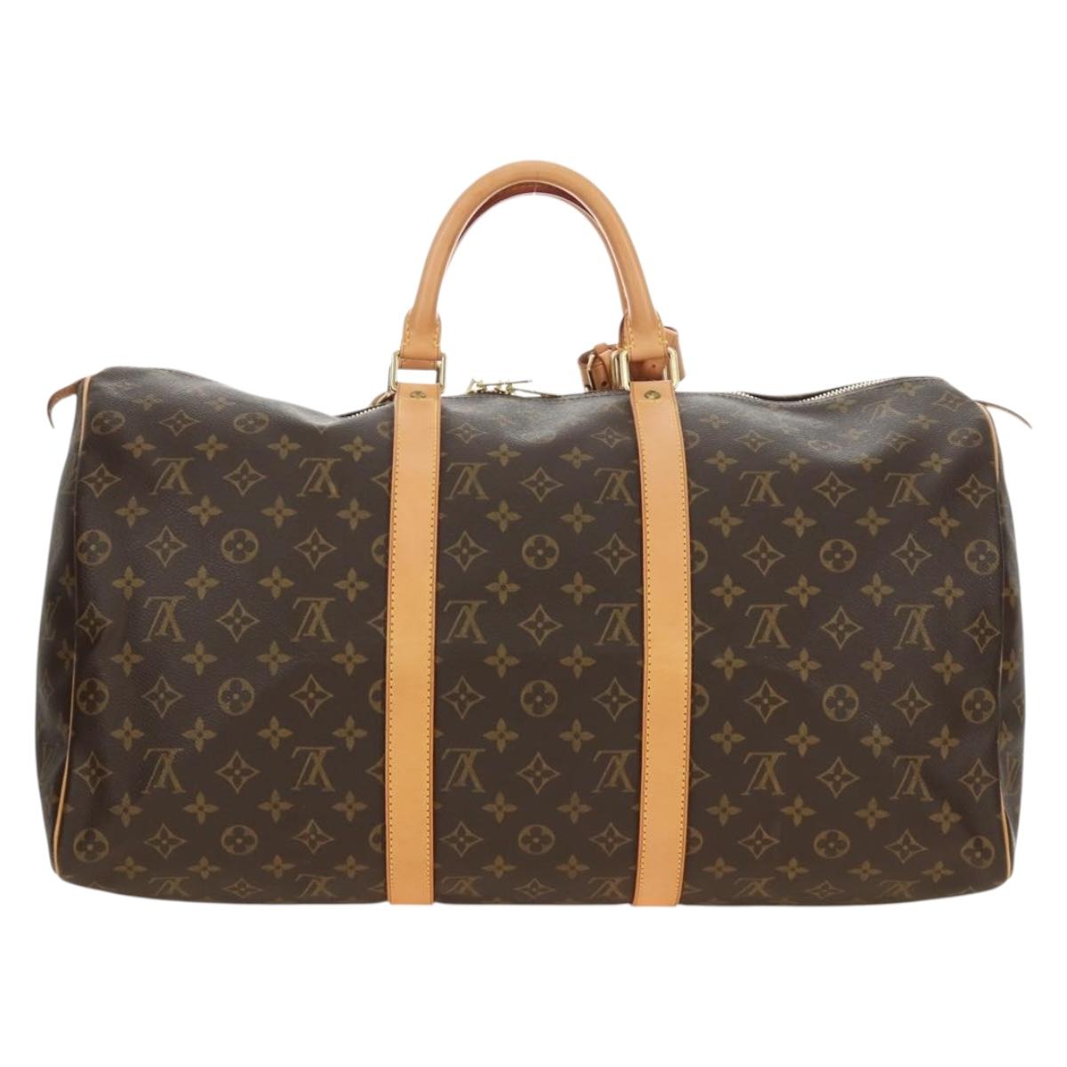 LOUIS VUITTON Monogram Keepall 50 Boston Bag M41426 LV Auth 188942SAV