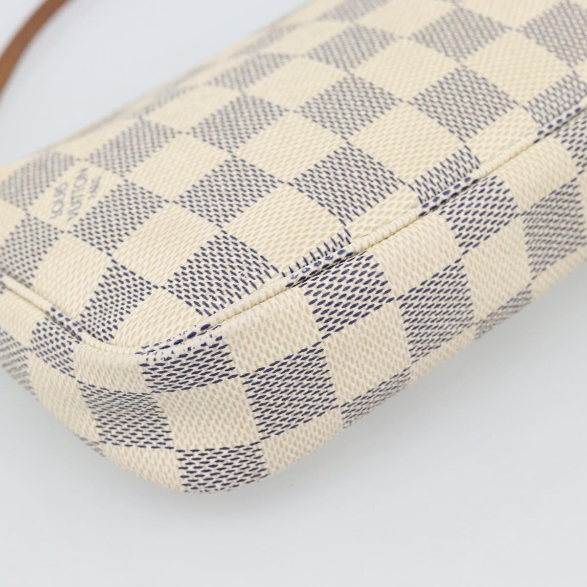 LOUIS VUITTON Damier Azur Pochette Accessoires Pouch N51986 LV Auth 188944