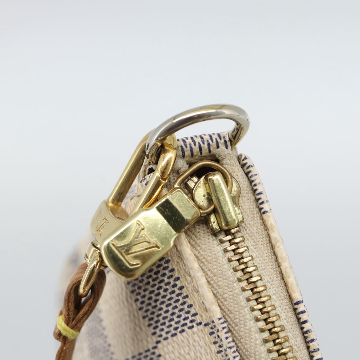 LOUIS VUITTON Damier Azur Pochette Accessoires Pouch N51986 LV Auth 188944