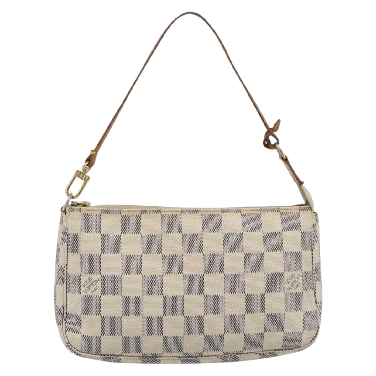 LOUIS VUITTON Damier Azur Pochette Accessoires Pouch N51986 LV Auth 188944