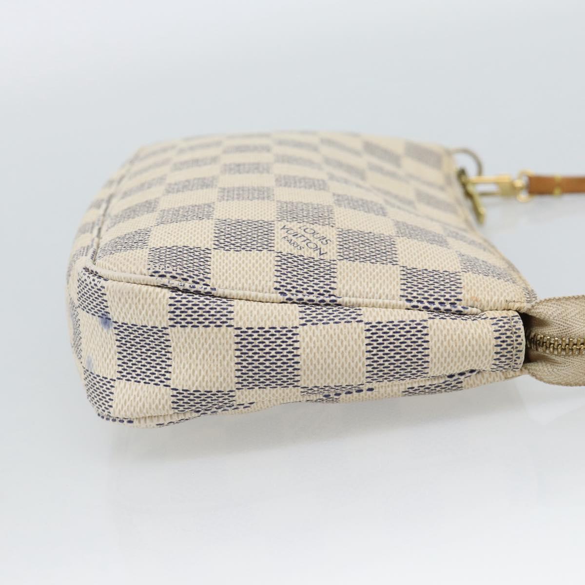LOUIS VUITTON Damier Azur Pochette Accessoires Pouch N51986 LV Auth 188944
