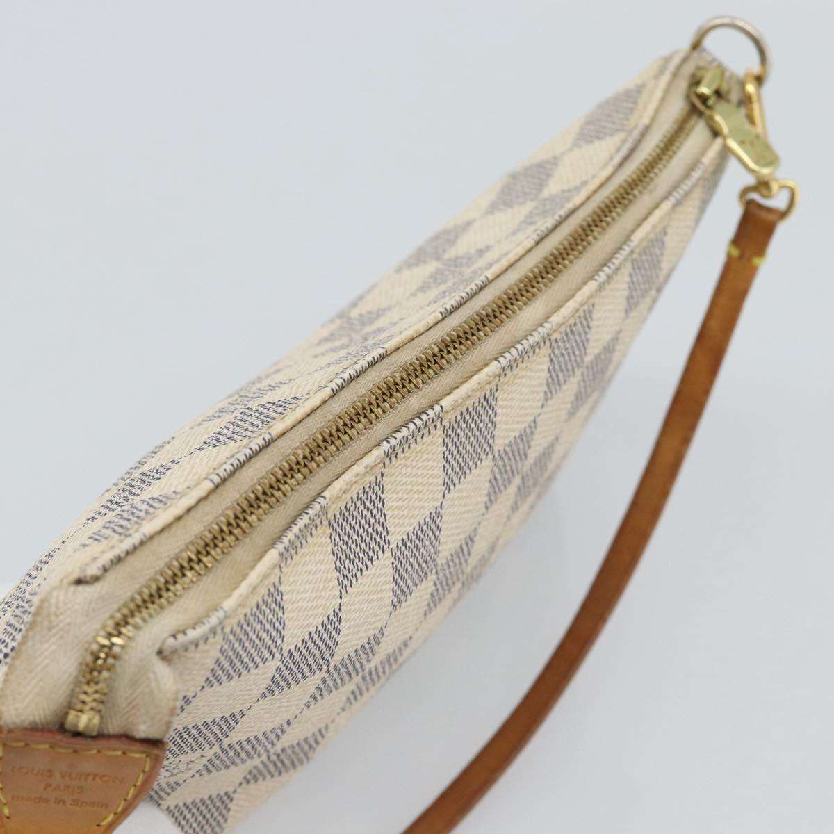 LOUIS VUITTON Damier Azur Pochette Accessoires Pouch N51986 LV Auth 188944