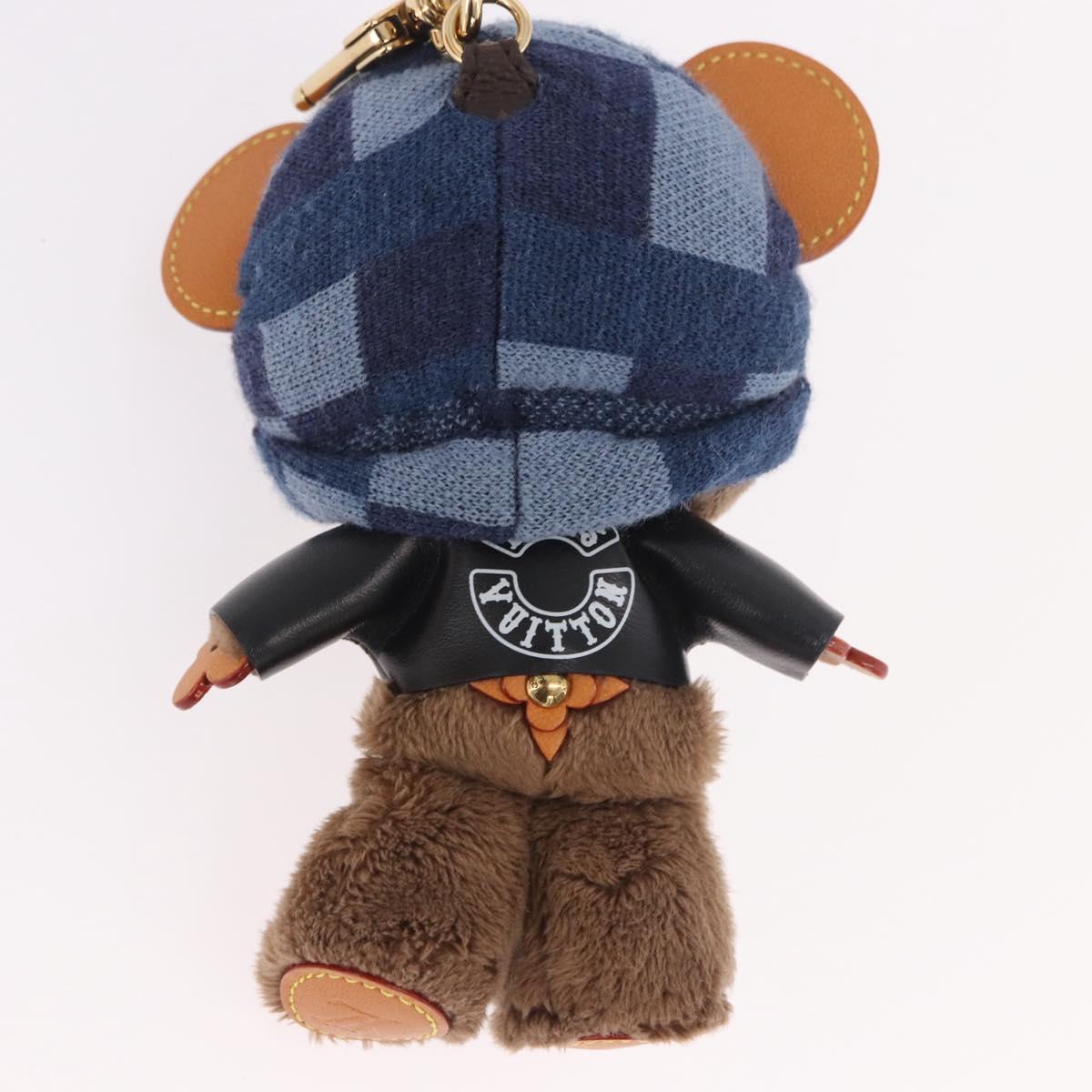 LOUIS VUITTON Bear Bag Charm Leather Brown M03206 LV Auth 188945SM