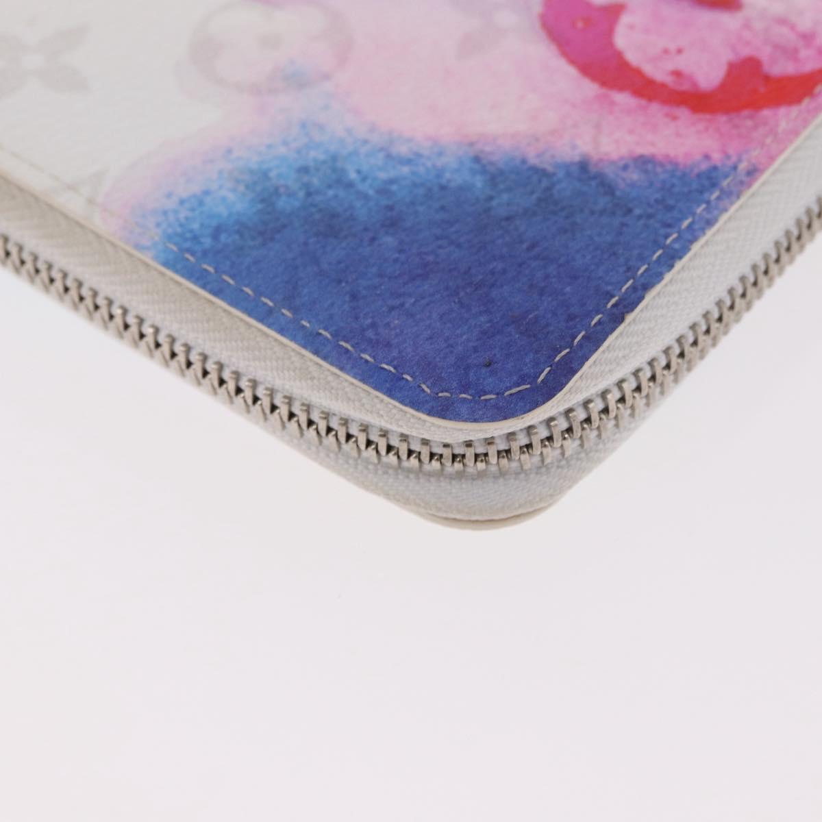 LOUIS VUITTON Watercolor Zippy Wallet Vertical Long Wallet M80499 Auth 188948M