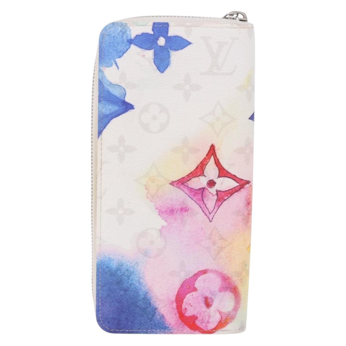 LOUIS VUITTON Watercolor Zippy Wallet Vertical Long Wallet M80499 Auth 188948M